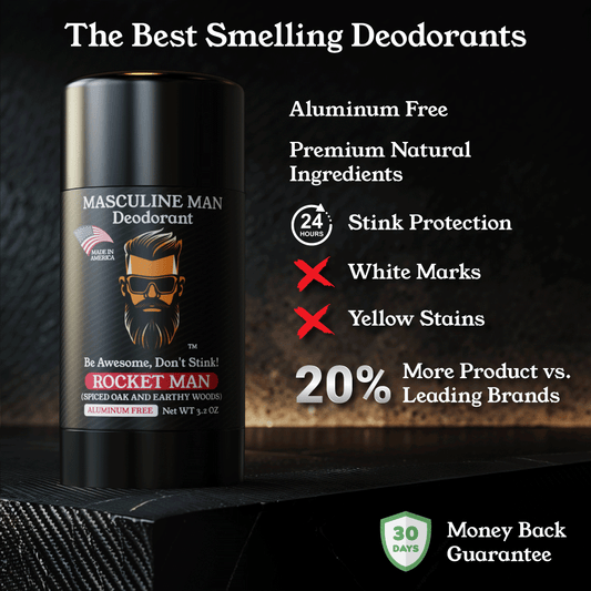 About All Natural Aluminum-Free ROCKET MAN Deodorant by Masculine Man Essentials