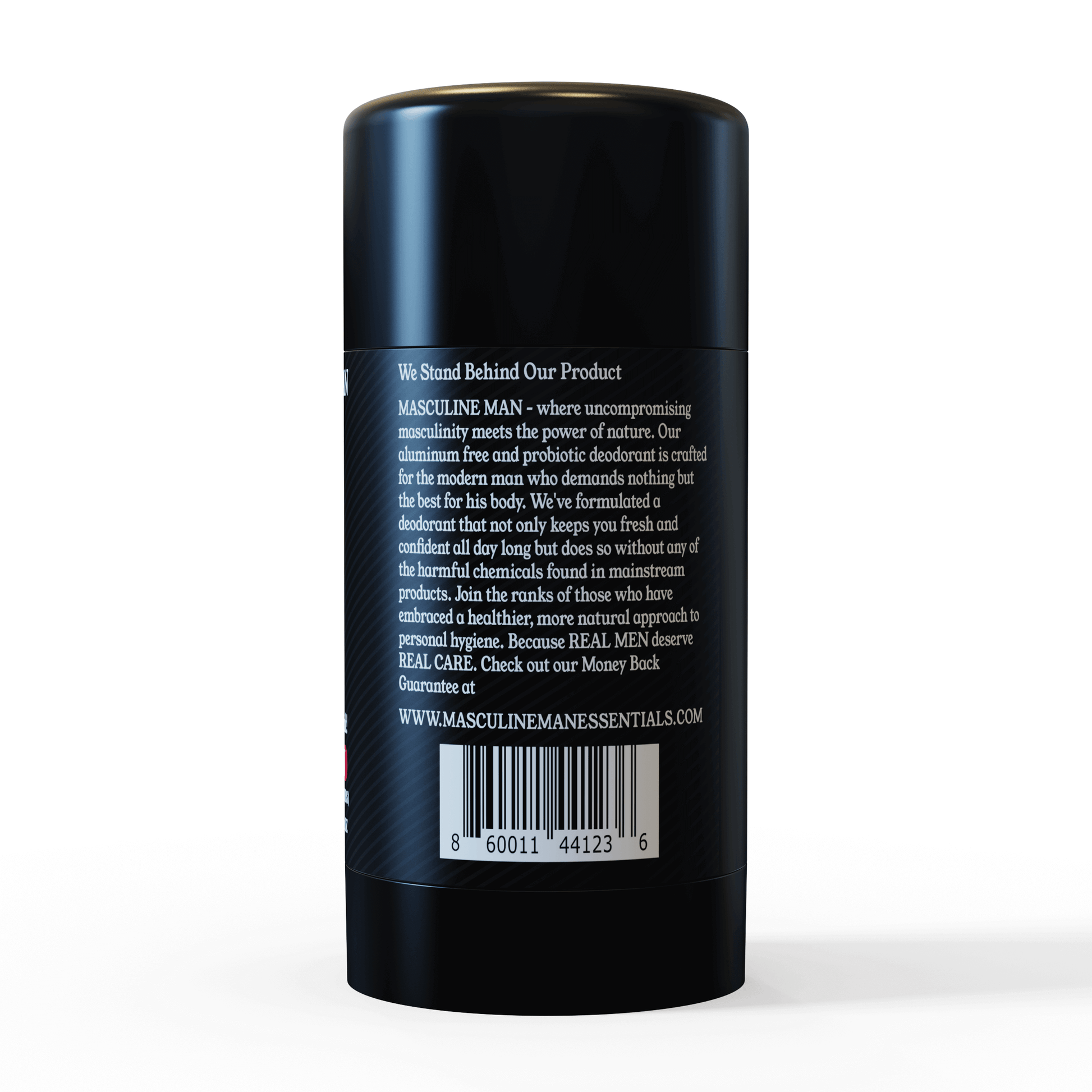 Back view of All Natural Aluminum-Free INVIGORATE Deodorant by Masculine Man Essentials