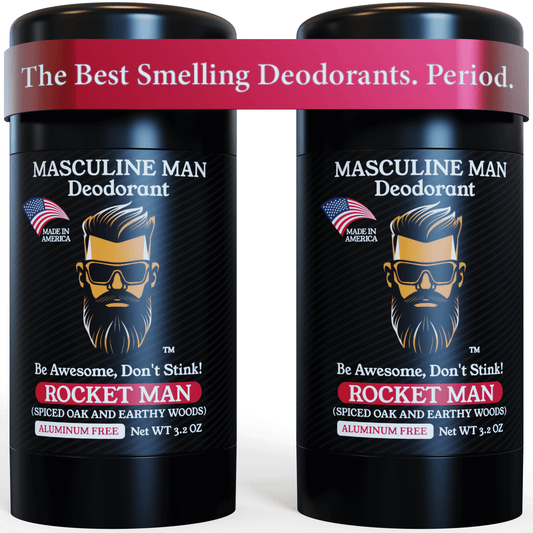 Front view All Natural Aluminum-Free ROCKET MAN Deodorant by Masculine Man Essentials